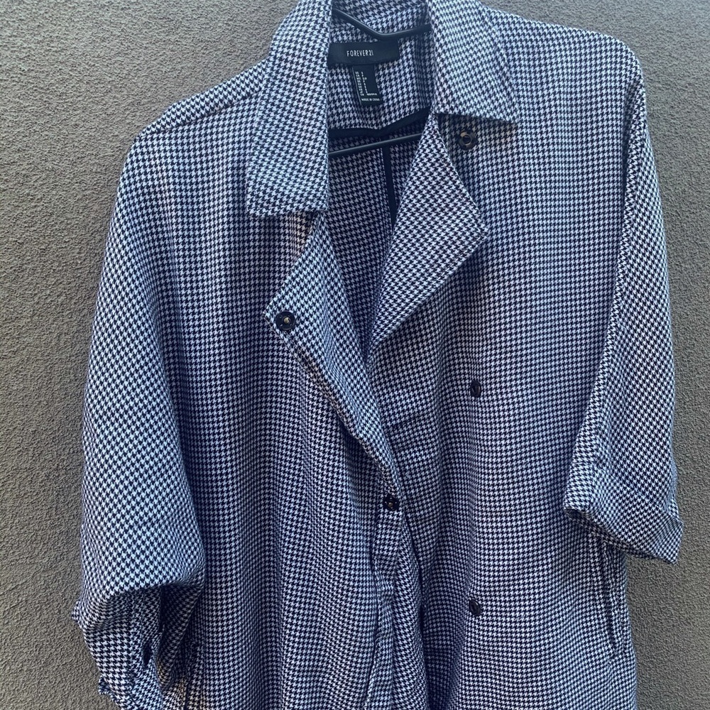 Stylish Houndstooth Light Jacket